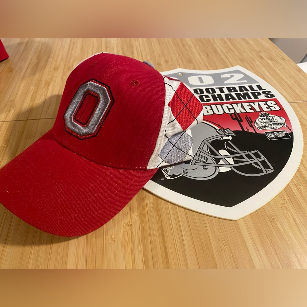 Ohio State buckeyes hat with Argyle print. Vintage style